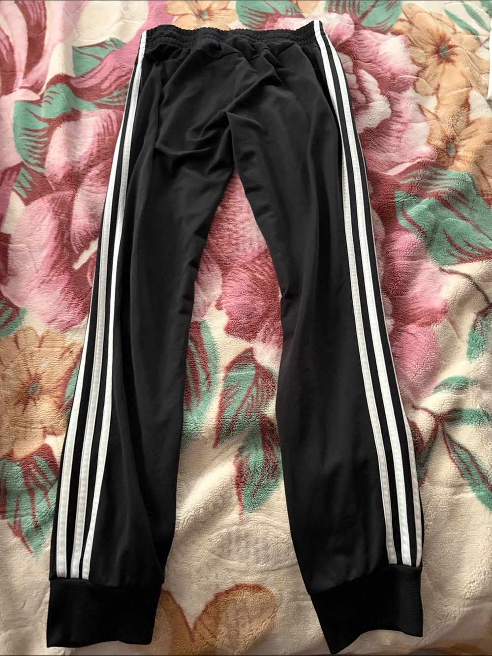 adidas Black Joggers with White Side Stripes - Picture 3 of 3